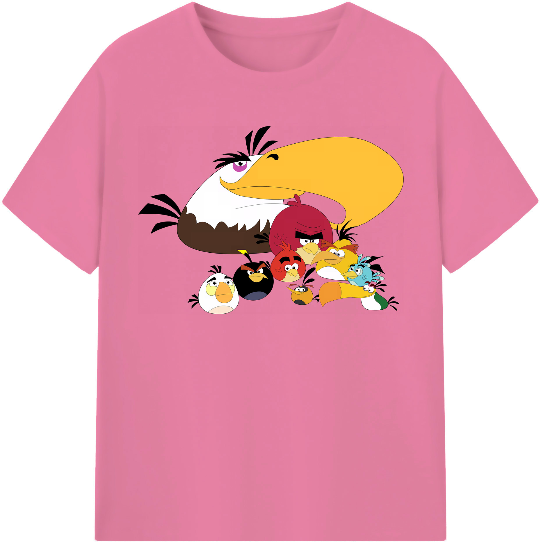 （画像用） Angry Birds アングリーバード 綿100％半袖Tシャツ（フロントプリント）